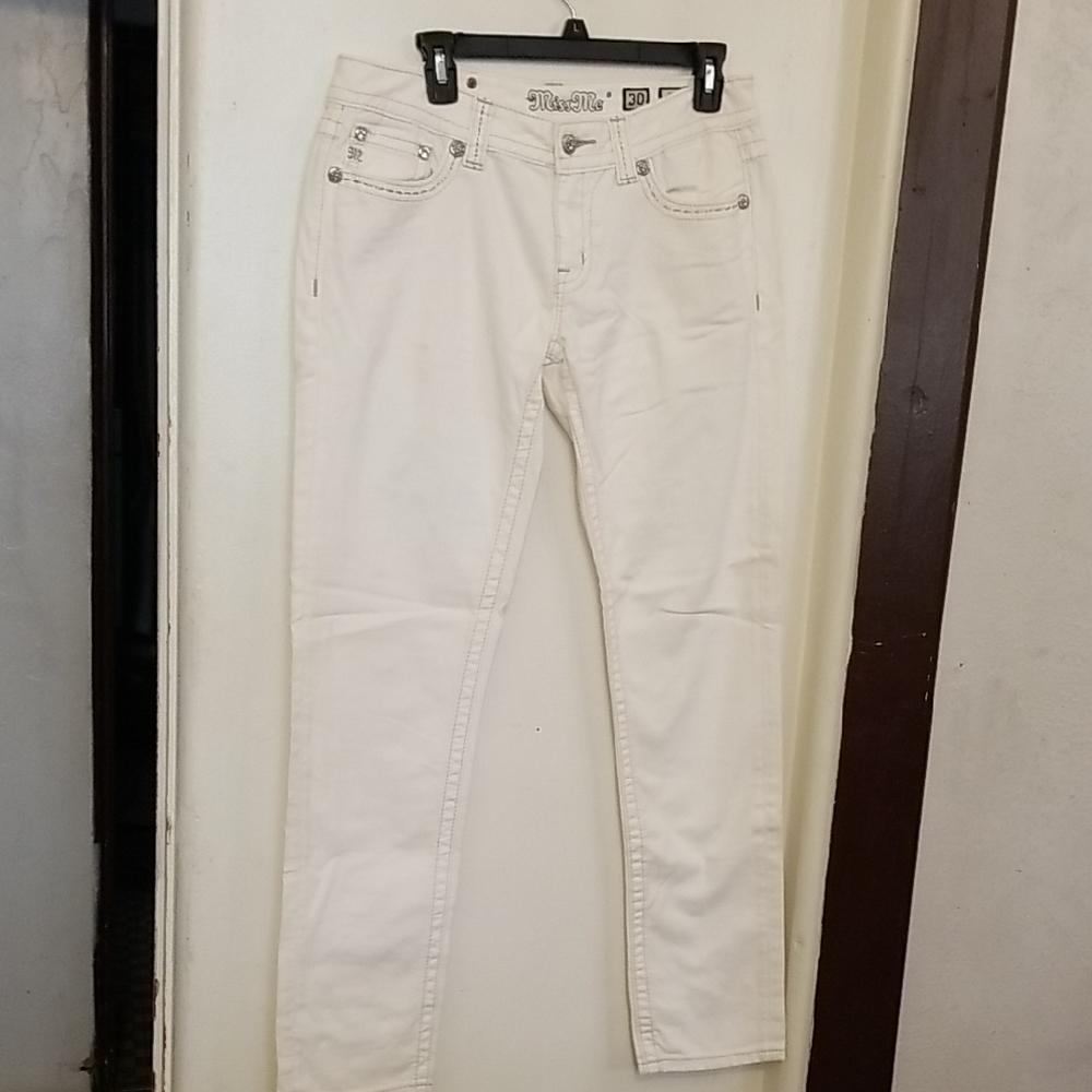 Miss Me White Skinny Stretch Jeans